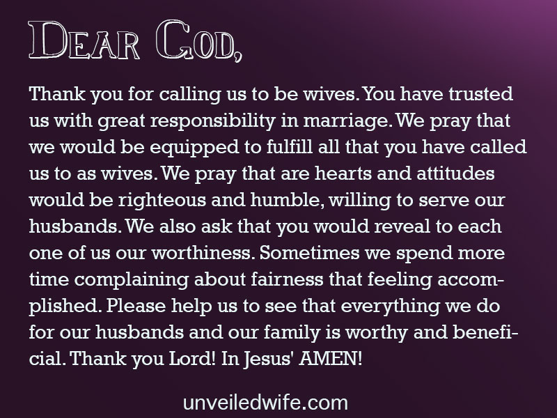 Prayer: Wives Are Worthy
