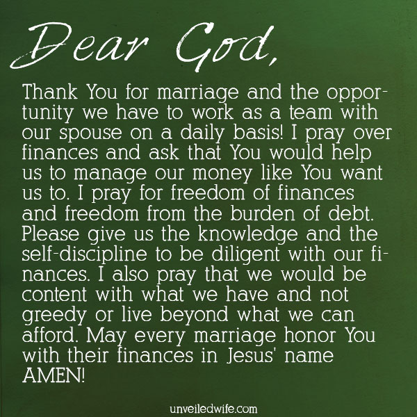 Prayer: Freedom Of Finances In Marriages