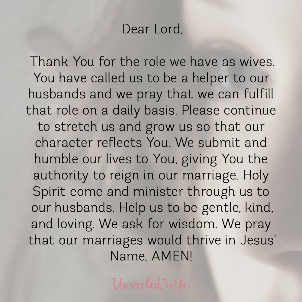Prayer Of The Day - Humble Wives