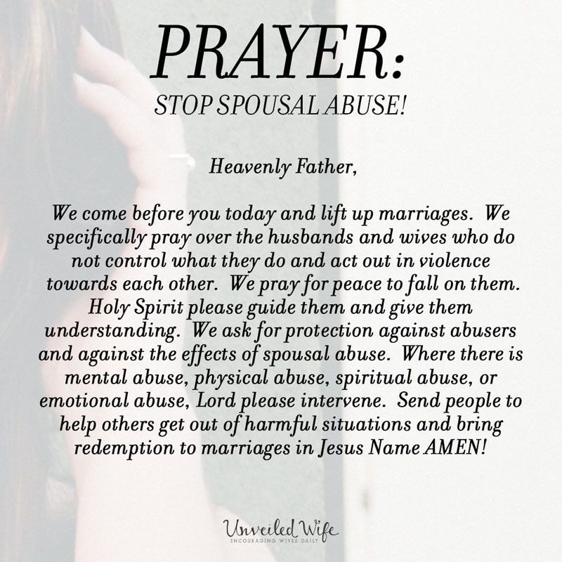 Prayer: Stop Spousal Abuse!