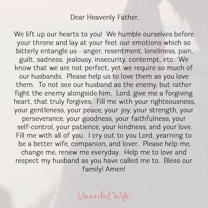Prayer: Loving Your Husband Like Christ