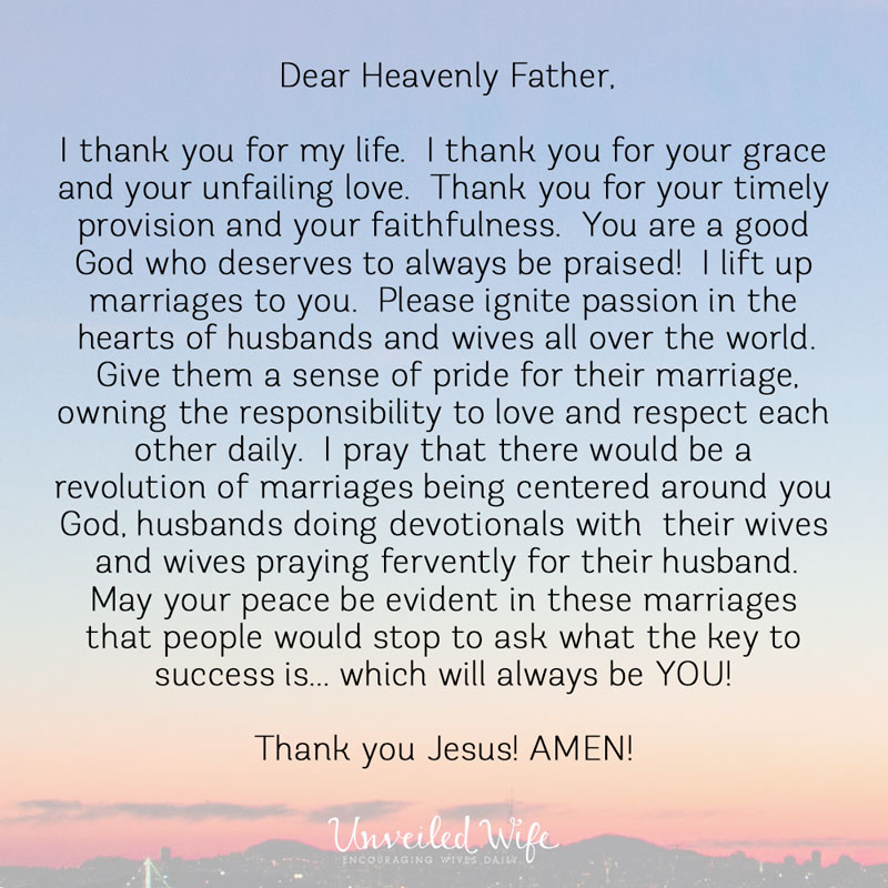 Prayer Of The Day - Igniting Passion In Marriages