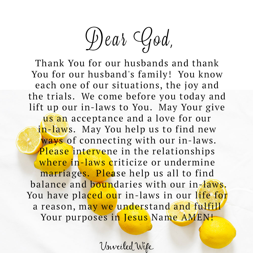Prayer: Loving Your In-Laws