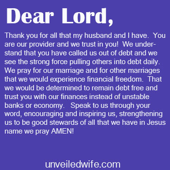 Prayer Of The Day – Eliminating Debt & Financial Freedom
