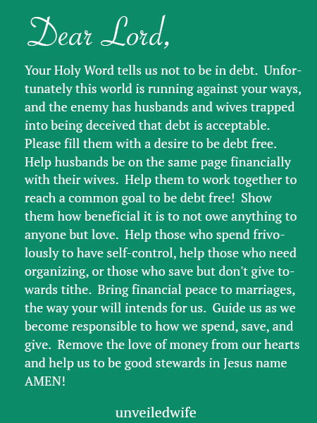 Prayer: Be Debt Free!