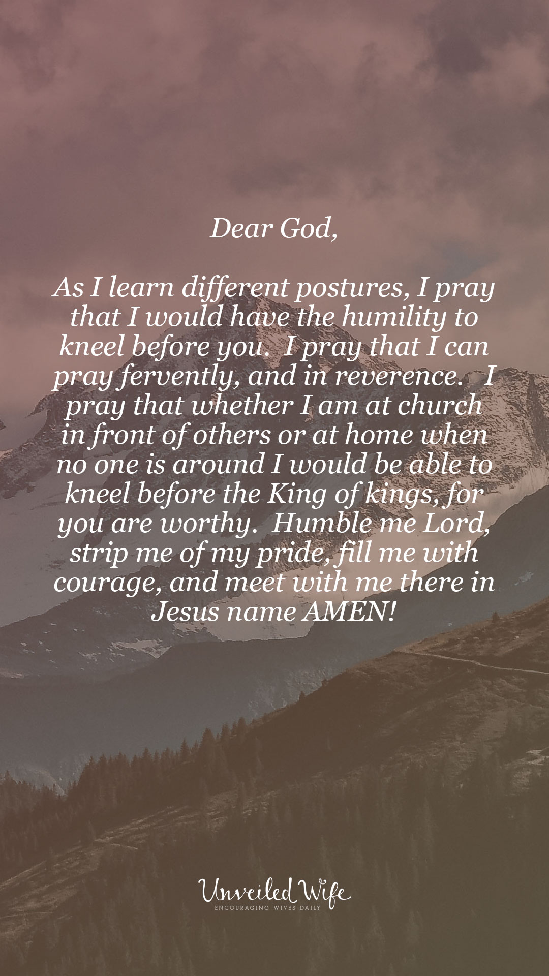 Prayer: Kneeling Before The Lord