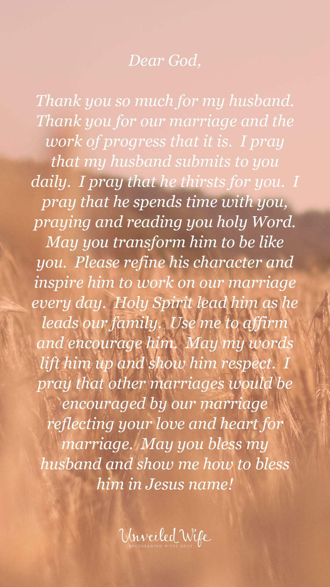 Prayer: My Husband
