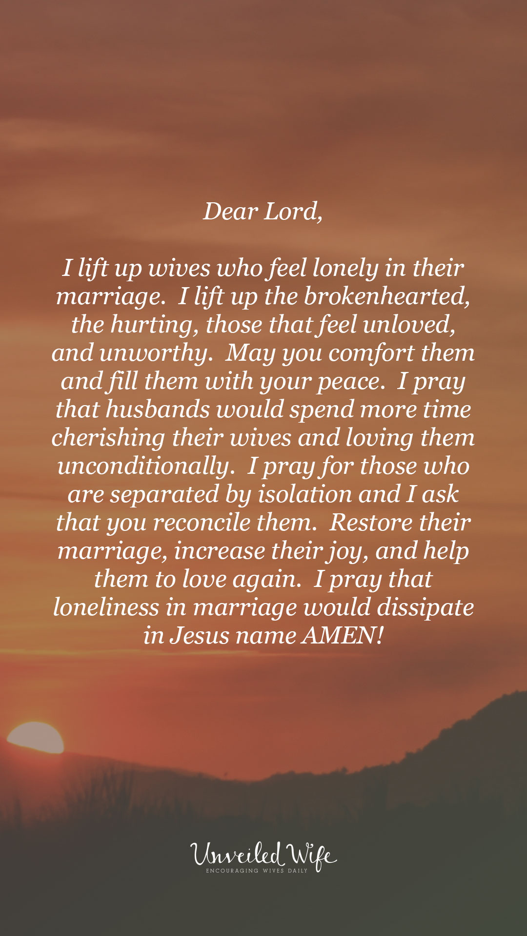 Prayer: Feeling Lonely In Marriage