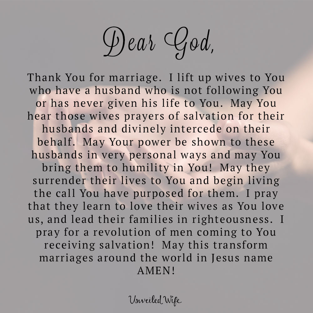 Prayer: Hoping For Your Husband’s Salvation