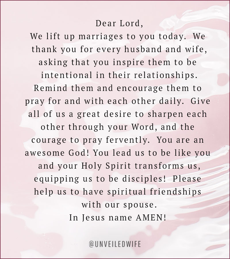 Prayer Of The Day – Praying Over Marriage Daily