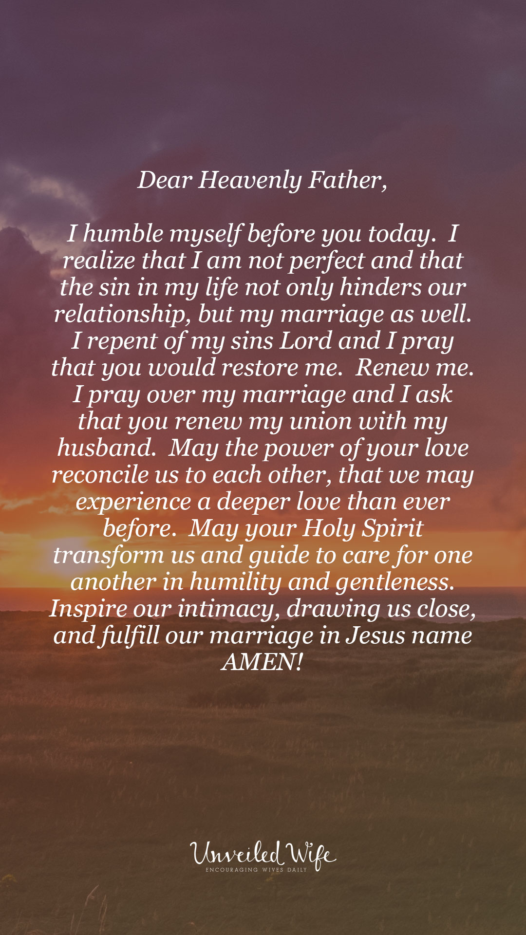 Prayer: Renewing The Marriage Relationship
