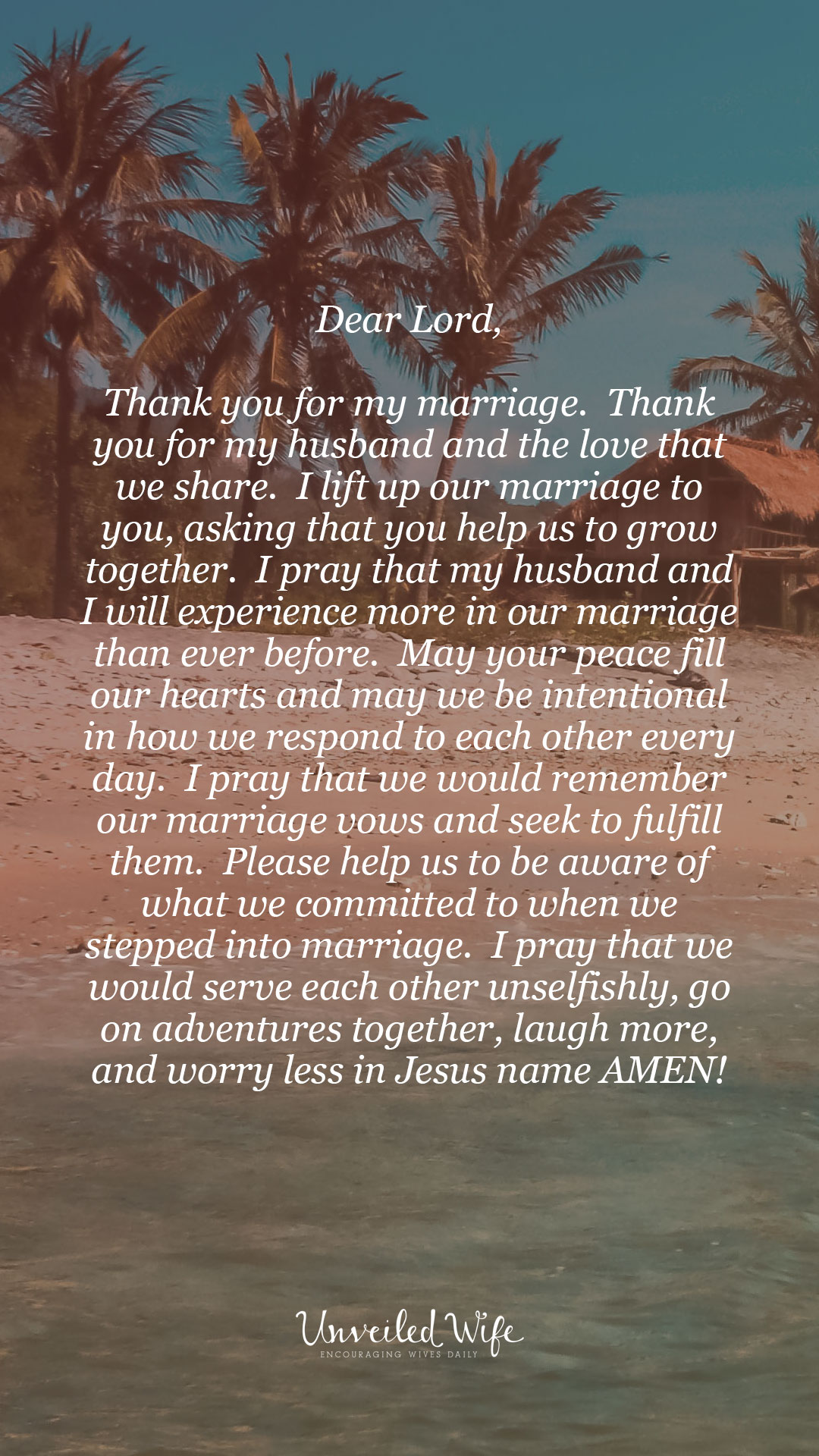 Prayer Of The Day – Marriage Vows