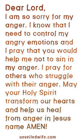 Prayer Of The Day – Controlling Anger