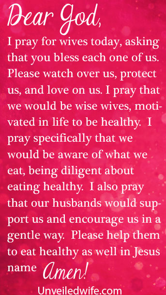 Prayer Of The Day – Eating Healthy