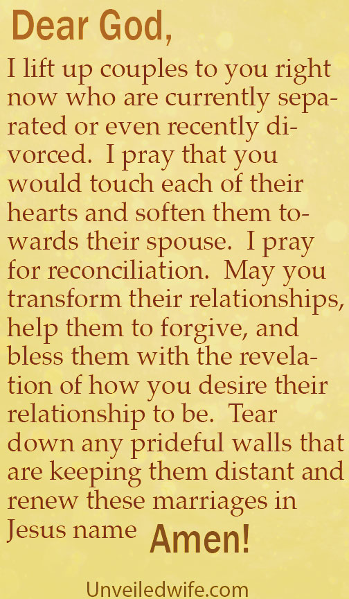 Prayer Of The Day Restoration For Separated Couples