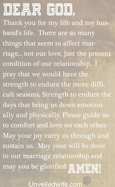 Prayer: Strength For Marriage