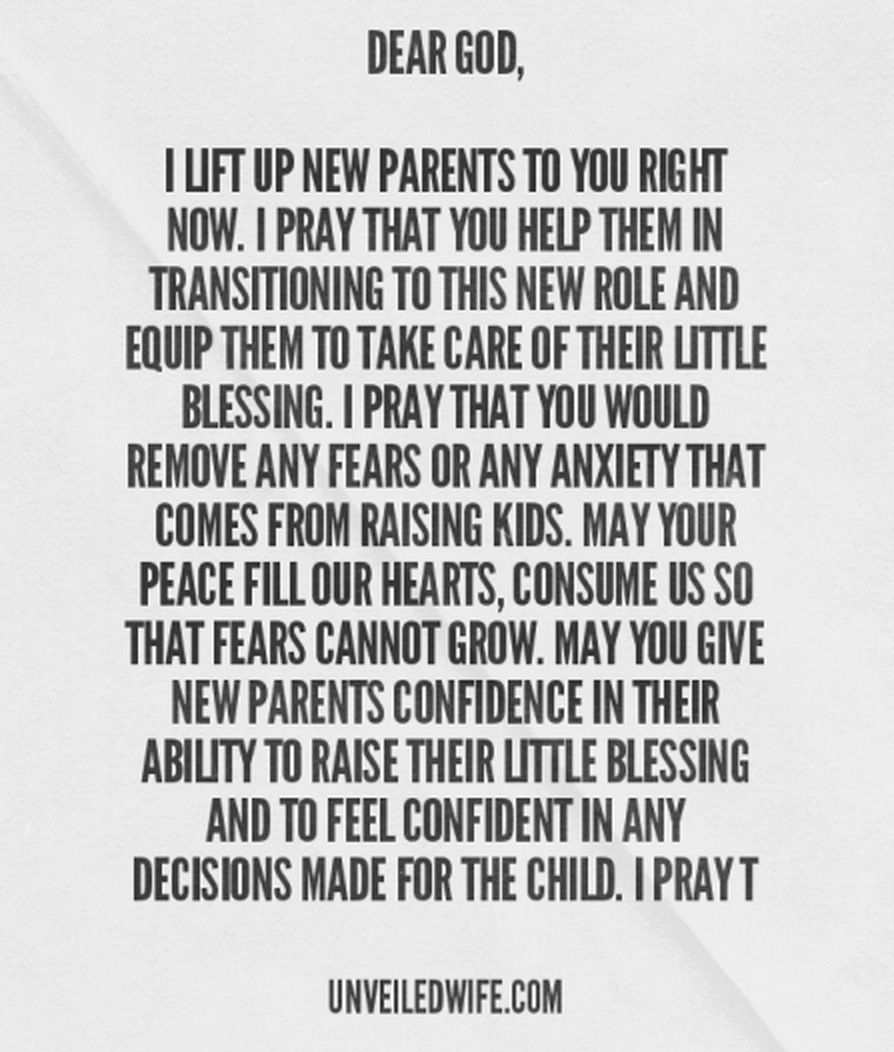 Prayer Of The Day – New Parents