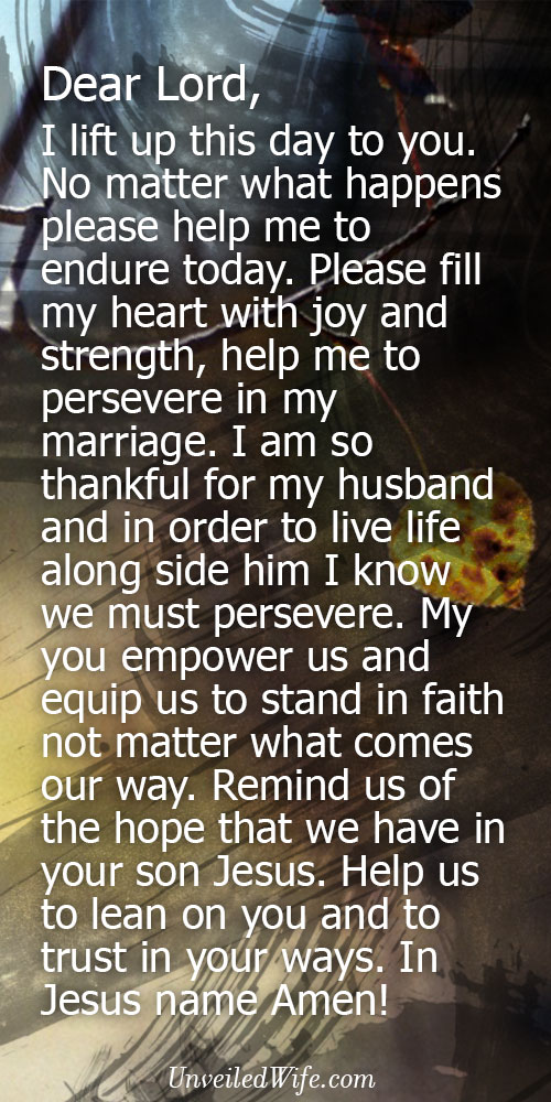 prayer of the day persevere in marriage