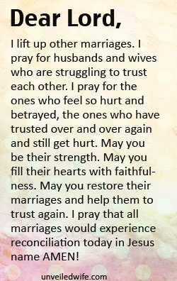 Prayer Of The Day – Trusting Your Husband Again