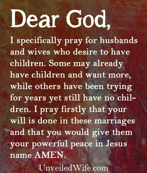 Prayer Of The Day – Desiring To Have Children