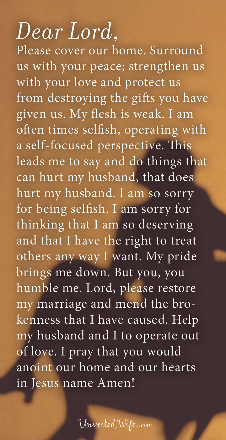 Forgive My Selfishness In Marriage