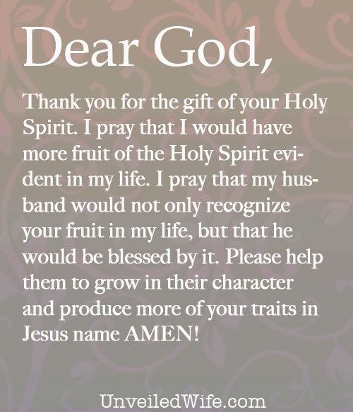 Prayer: Fruits Of The Spirit