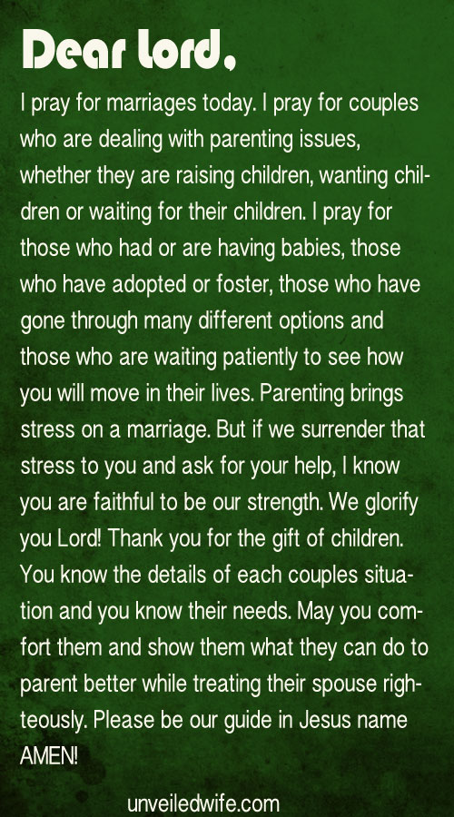Prayer Of The Day – Parenting & Marriage