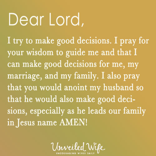 Prayer: Making Good Choices