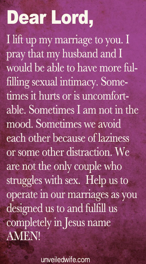 Prayer Of The Day – Sexual Intimacy