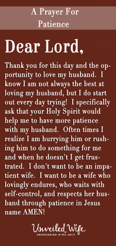 Prayer: Having Patience With My Husband