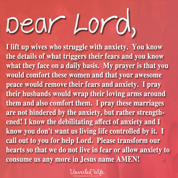 Prayer: Wives With Anxiety