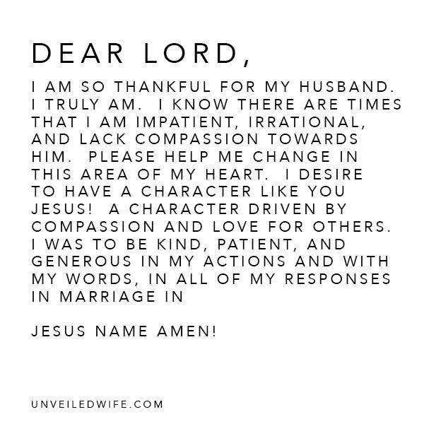 Prayer:  Being More Compassionate Towards My Husband