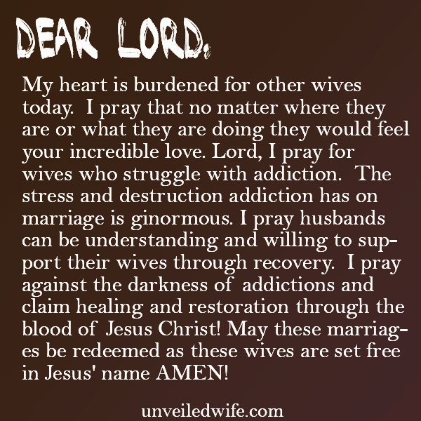 Prayer Of The Day – Wives With Addiction
