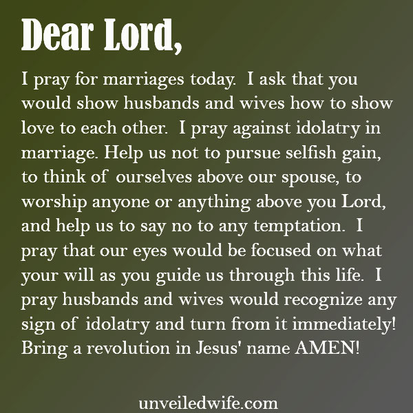 Prayer Of The Day – Idolatry