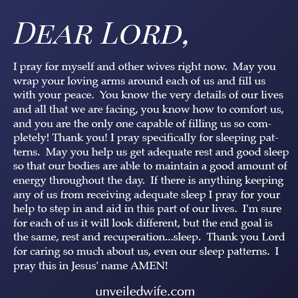 Prayer: Sleeping