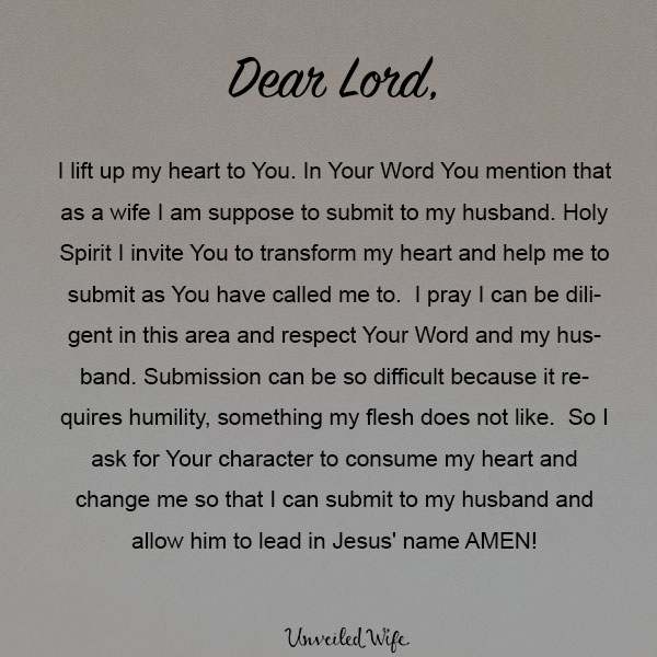 Prayer: Submission In Marriage