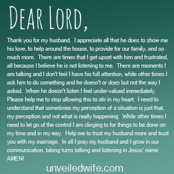 Prayer Of The Day – When My Husband Doesn’t Listen