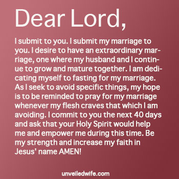 Prayer Of The Day – Fasting For My Marriage