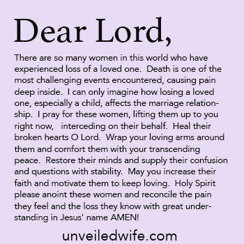 Prayer Of The Day – Healing For Women With Loss