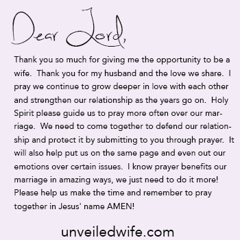 Prayer Of The Day – My Marriage