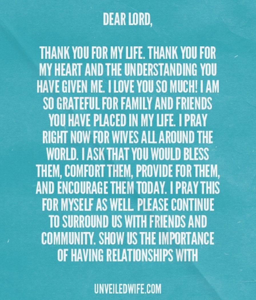 Prayer: Gratefulness For Friends And Community