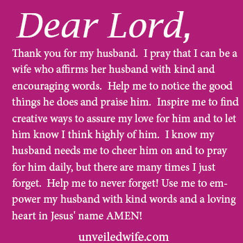 Prayer Of The Day – Affirming My Husband