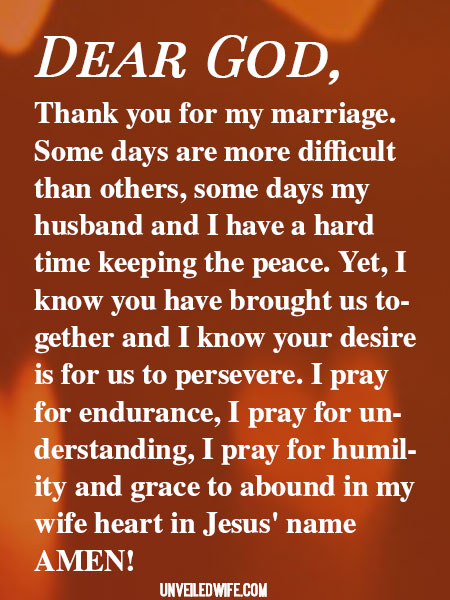 Prayer: Perseverance In Marriage