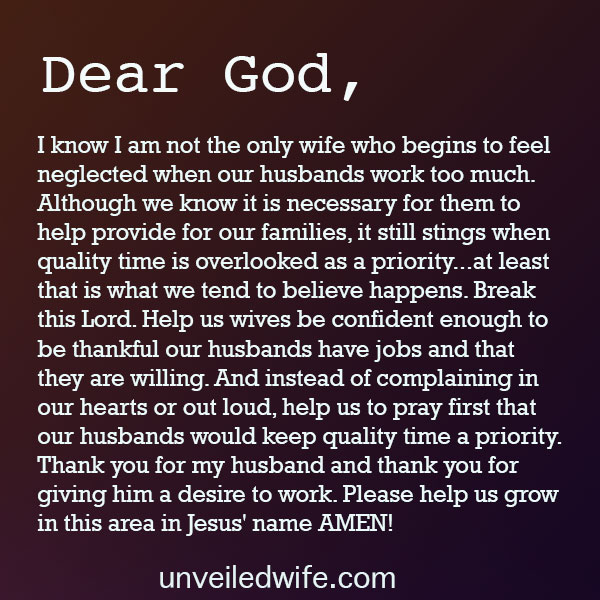 Prayer: When My Husband Works Too Much