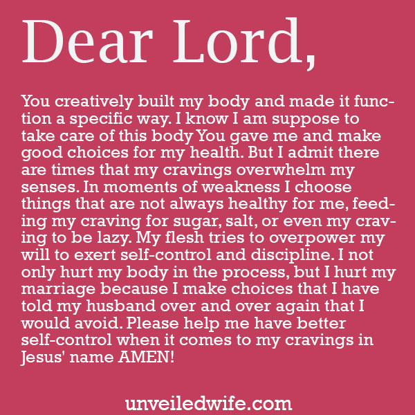 Prayer: Self-Control With Cravings