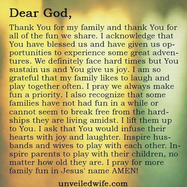 Prayer: Family Fun
