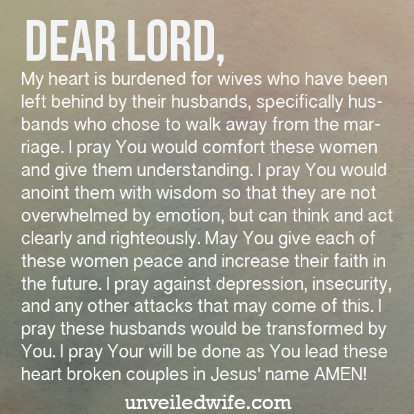 Prayer: Wives Left Behind