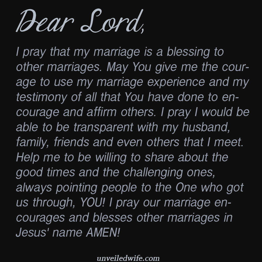 Prayer: Marriage Is A Blessing