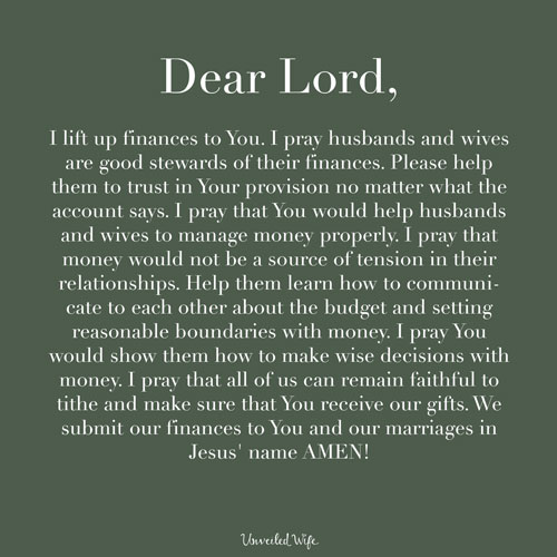 Prayer: Money Management In Marriage