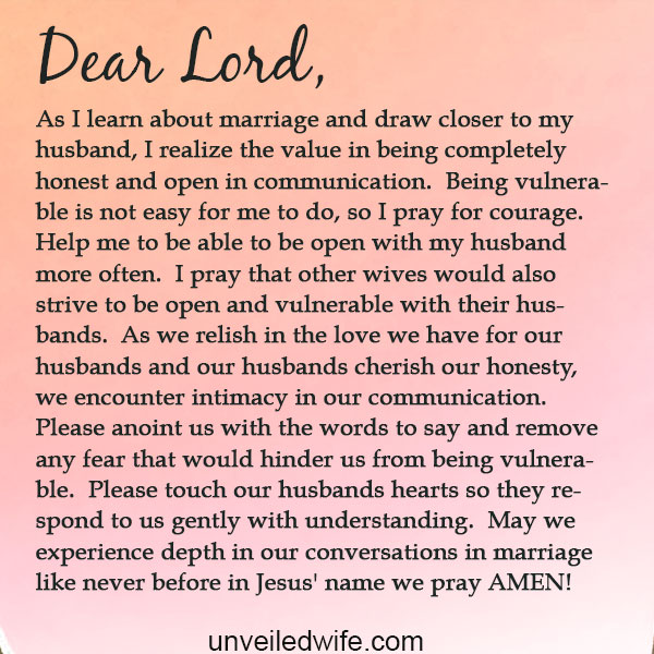 Prayer: Being Vulnerable With Your Spouse